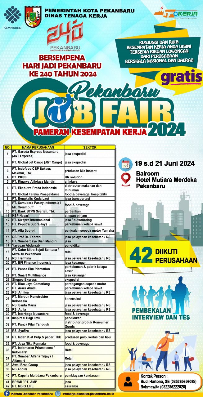 Pekanbaru Job fair 2024